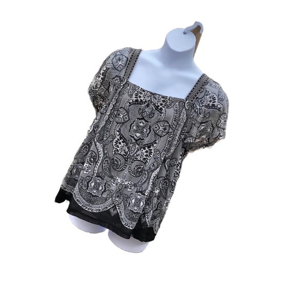 Floral Print Short Sleeve Top - Picture 5 of 5